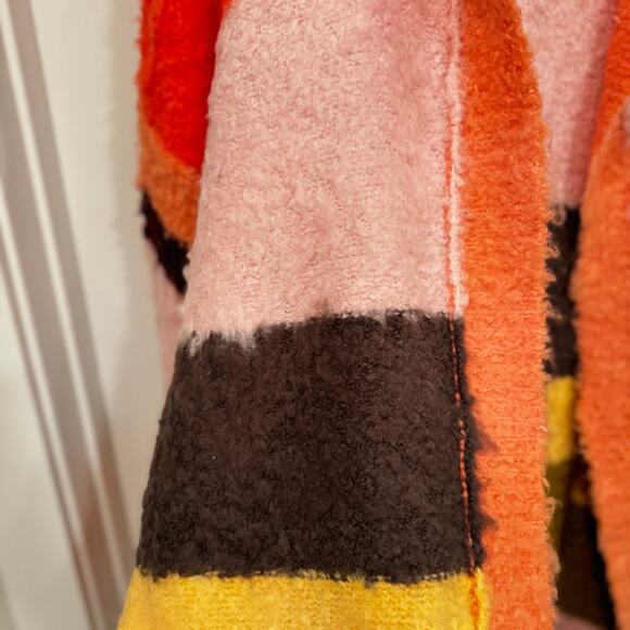 Free People hooded cardigan sweater multi color women size medium - Picture 3 of 9